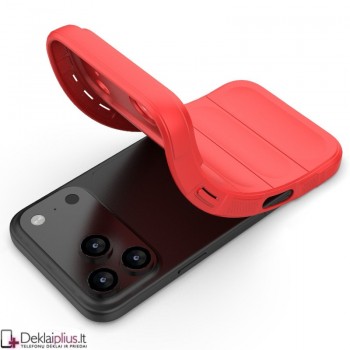 Magic Shield guminis dėklas su kameros apsauga - raudonas (Apple Iphone 17 Pro/Iphone 18 Pro) Magic Shield guminis dėklas su kameros apsauga - raudonas (Apple Iphone 17 Pro/Iphone 18 Pro)